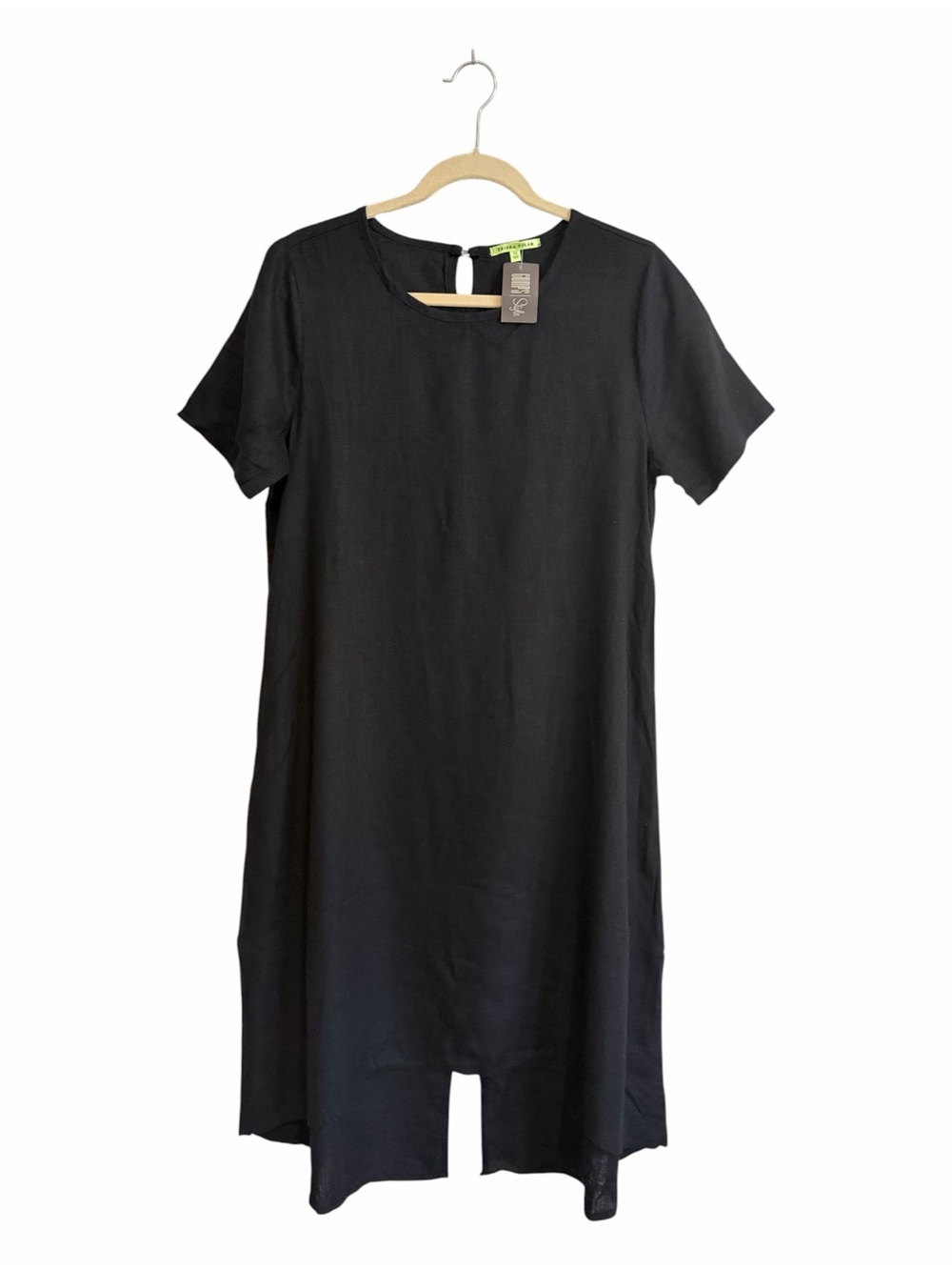 NWT Trisha Tyler Cotton Summer High Low Short Sleeve Midi Dress Size Medium